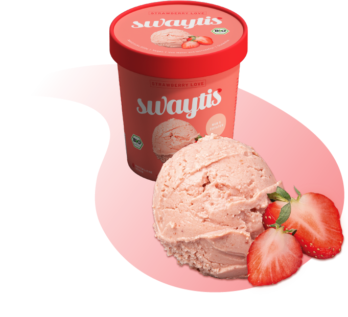Strawberry Love - Veganes Bio-Erdbeereis